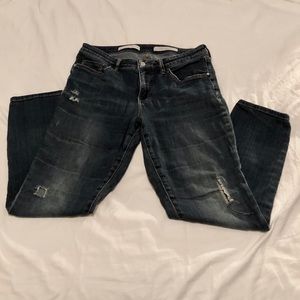 PILCRO blue ripped denim straight leg jeans 31